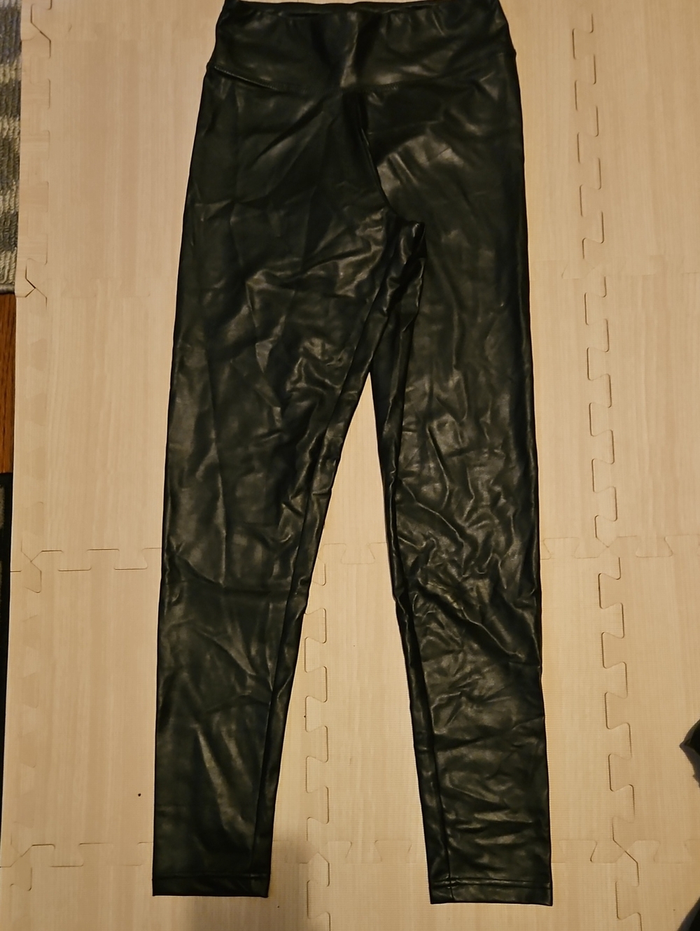 Women's Black Faux Leather Pants - Sleek Stretch Fit